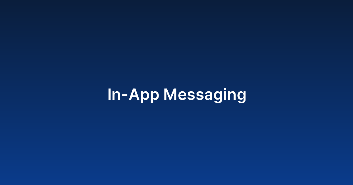 In-App Messaging