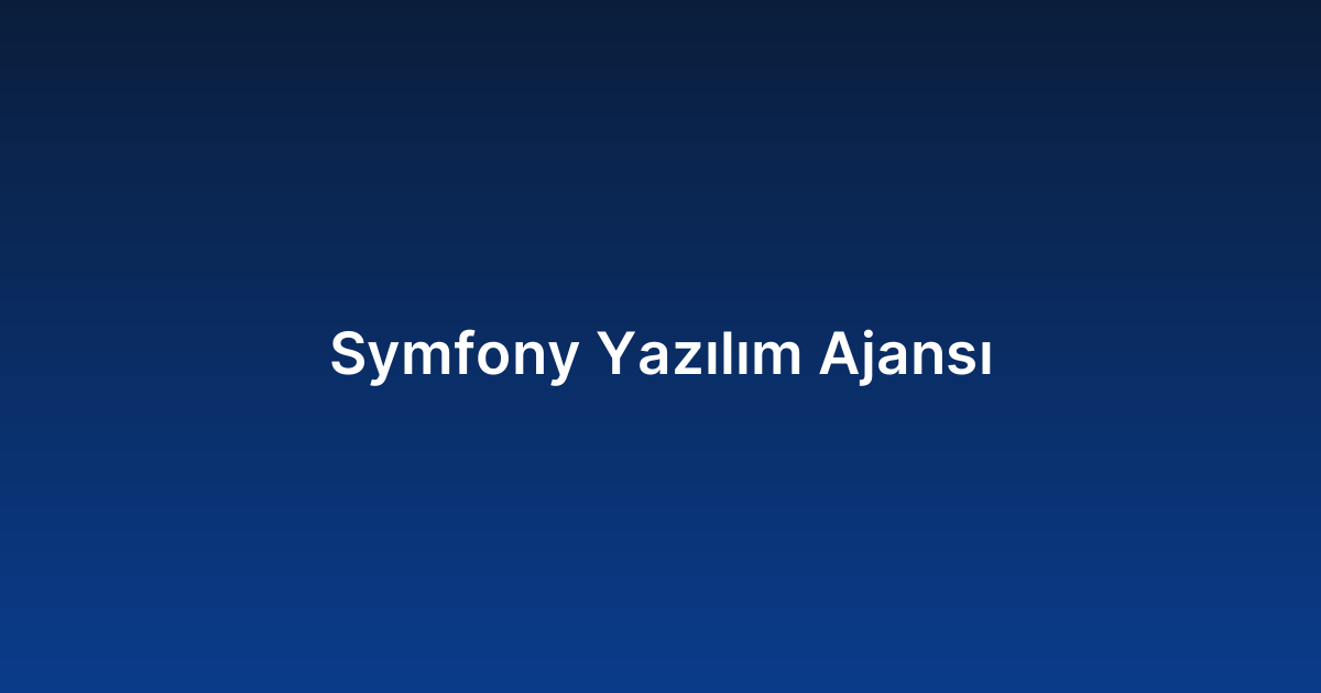 Symfony Yazılım Ajansı