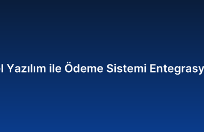 Özel Yazılım ile Ödeme Sistemi Entegrasyonu