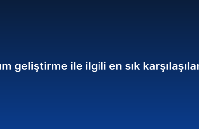 Veri tabanı odaklı yazılım geliştirme ile ilgili en sık karşılaşılan sorunlar ve çözümleri