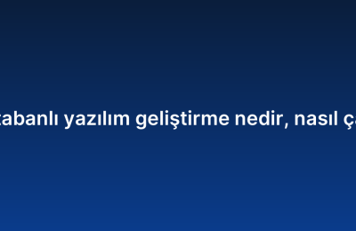 Web tabanlı yazılım geliştirme nedir, nasıl çalışır?